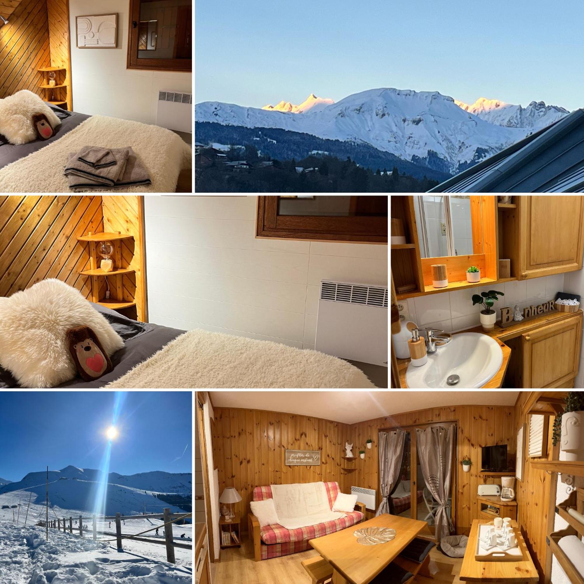 Ski Ou Thermes? Un Appt Cabine Avec Vue Magnifique 圣热尔韦莱班 外观 照片